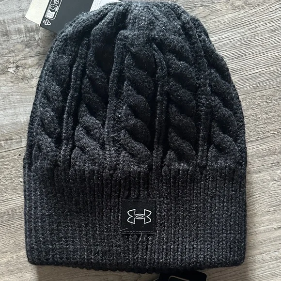 Under Armour Black and Tan Beanie Duo - Picture 3 of 3